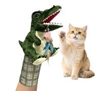 Generisch Bambola in peluche a forma di dinosauro per gatti | Grazioso guanto da combattimento a forma di gattino, per casa, interni ed esterni, attività quotidiane, allenamento, contro