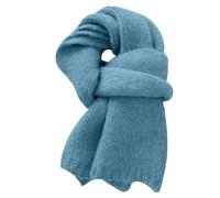 Generisch Bastone per tende corto per sciarpe nero donna inverno versatile morbido e caldo lana scarf salviette blu cucina, Blu, A