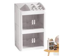 Generisch Beauty Storage Box, Cosmetics Storage Box | Valigetta per la cura della pelle con 3 strati - Articoli cosmetici pieghevoli per desktop, comò, interruttore bagno
