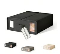 Generisch Bed Set Storage Box, Folding Sheet Organizer con Finestre e Maniglie per Pizzo, Foglio (C, Stile 1)