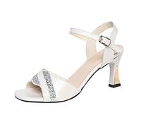 Generisch Bench Sandali da donna per il tempo libero, estivi, lateralmente ariosi, chiusura con fibbia, scarpe piatte romane, sandali da trekking da donna, 37 per spiaggia e vacanze, beige., 39 EU