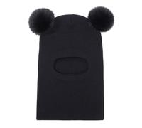 Generisch Berretto con protezione per le orecchie, set Toddler Beanie Hats Girl Boy with Neck Warm Beanie for Kids Knit Warm for Cold Weather Cappello invernale, Nero , Taglia unica