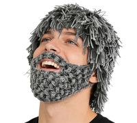 Generisch Berretto da barba punk, lavorato a maglia, per l'inverno | Caldo berretto da travestimento per stimolazione contro la noia, arricchimento, educazione e gabbia