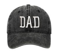 Generisch Berretto da baseball stampato ricamato DAD per fare vecchio berretto, Nero , Taglia unica