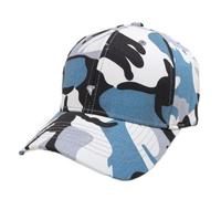 Generisch Berretto da baseball unisex da uomo e da donna, in stile retrò, ampio, regolabile, in cotone, tinta unita, con ricamo, taglia unica, per il tempo libero, sport, tennis, Azzurro, Taglia unica