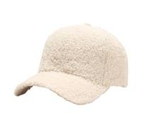 Generisch Berretto da baseball unisex in pile Teddy - Morbido berretto per autunno e inverno | copricapo caldo e alla moda, Stil_b01 Beige, Taglia unica