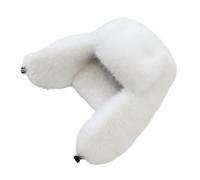 Generisch Berretto da trapper, foderato in pelliccia sintetica, paraorecchie spessi, accessorio isolato, tesa larga, caldo articolo alla moda invernale per proteggere dal freddo all'aperto, bianco