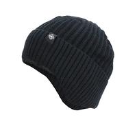 Generisch Berretto da uomo e donna, caldo, lavorato a maglia grossa, morbido, elastico, spesso, carino berretto lavorato a maglia per cappelli nella stagione fredda, Nero , Taglia unica