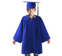 Generisch Berretto e berretto per bambini 2025, set con nappe e vestaglia per laurea, uniformi, prestazioni, costume da laurea per la scuola elementare, Blu, 24 Ziffern