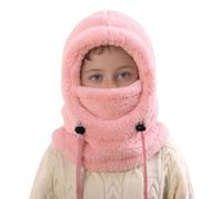 Generisch Berretto invernale caldo per bambini con scalda orecchie e collo per il freddo, ideale per attività all'aperto come sci e ciclismo., Colore: rosa., 3-9 Jahre