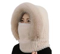 Generisch Berretto invernale con paraorecchie, regolabile, antivento, con cappuccio integrato e protezione per le orecchie, per l'inverno, snowboard, moto, calcio, trekking, comfort quotidiano da uomo