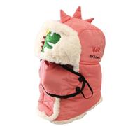 Generisch Berretto invernale per bambini con foulard coordinato e paraorecchie, antivento, ideale per il freddo, pattinaggio all'aperto, per ragazzi e ragazze, Colore: rosa., 3-11 Jahre