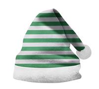 Generisch Berretto natalizio stampato con busta spessa, unisex, per bambini e adulti, accessorio festivo per feste, berretto double face (verde scuro, M)
