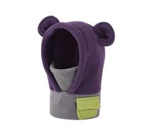 Generisch Berretto per bambini e bambine, berretto invernale in pile, per bambini, per ragazzi e ragazze, caldo per le attività all'aperto nella stagione fredda, Viola scuro, 1-4 Jahre