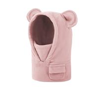 Generisch Berretto per bambini e bambine, berretto invernale in pile, sciarpa, maschera per il viso per ragazzi e ragazze, caldo per le attività all'aperto nella stagione fredda, Rosa chiaro., 5-16