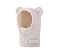 Generisch Berretto per bambini e bambine, berretto invernale in pile, sciarpa, maschera per il viso per ragazzi e ragazze, caldo per le attività all'aperto nella stagione fredda, bianco, 1-4 Jahre