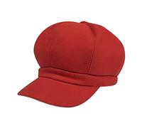 Generisch Berretto rosso inverno caldo berretto lana berretto pittore cupola cappello sciarpa guanto, Colore: rosso, Taglia unica