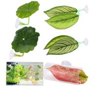 Generisch Betta Foglia Amaca 5 Pezzi Foglia Amaca Betta A Forma di Foglia Con , Decorativo Per La Casa Acqua Allevamento Gioco Hobby Pet Corydora