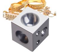 Generisch Bezel Block - 17 gradi 3,5 - 20 mm Precision Forming Tool | Punch Bezel Block, DappingBlock Jewellery for Necklace Pendant Metalworking Art Projects Goldsmith Professionals