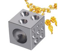 Generisch Bezel Block 17° strumento di precisione 3,5 - 20 mm, blocco di punteggio rotondo con fori per la creazione di gioielli fai da te, campane, utensili in acciaio