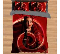 Generisch Biancheria da letto per bambini Descendant The Rise of Red in microfibra, copripiumino 135 x 200 cm e 2 federe, articolo per fan della figlia, regalo (rosso)