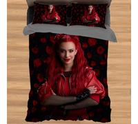 Generisch Biancheria da letto per bambini Descendant The Rise of Red in microfibra, copripiumino 135 x 200 cm e 2 federe, articolo per fan della figlia regalo (fan del cinema)