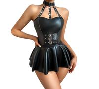 Generisch Biancheria intima da donna, reggiseno pesante artigianale, nero, set biancheria intima da donna, reggiseno erotico, Nero , 3XL