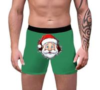 Generisch Biancheria intima natalizia da uomo con stampa 3D, design traspirante, comoda funzione di vita media in stile boyshort moderno per un ottimale, verde, S