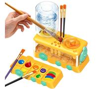 Generisch Bicchiere per la pulizia dei pennelli, simpatico set artistico con circolazione 'acqua, strumento per la pulizia dei pennelli, per adulti, principianti, bambini, scuola, lezione e casa