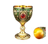 Generisch Bicchieri da vino rosso - Flauto in metallo decorato con strass | 30 ml retrò vino bianco liquore, per cocktail tequila vodka brandy bevande, sake cucina, bar, feste, matrimoni