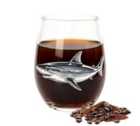 Generisch Bicchieri da vino senza stelo, 400 ml, in marittimo | Bicchiere da cocktail lavabile in lavastoviglie, per donne e uomini, amanti della costiera, cucina, bar, appartamento, cene