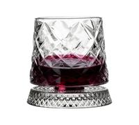 Generisch Bicchieri girevoli per bourbon, con sottobicchiere, elegante tazza girevole Old Fashioned, tazza da caffè Bourbon cocktail, per uomini, papà, marito e amici