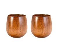 Generisch Bicchieri in legno, 2 pezzi, realizzati a mano, bicchieri tradizionali per acqua, sia per bar, bar, caffè, caffè, caffè, caffè, caffè, latte, vino, latte come anche per cucina, sala da