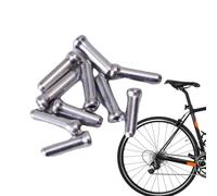 Generisch Bicycle Cable End Caps | Brake Wire Cover Tips | 10 pcs Aluminum Alloy Shifter Ferrules, Mountain Bike Crimps Accessory; Replacement Road Cycling Parts, Metal Housing Protector Kit Kit Gear