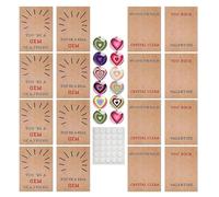 Generisch Biglietti a forma di cuore, per San, 12 pezzi, biglietti di auguri per amici di classe, per compleanni, vacanze, scuola, aula, ufficio, viaggi, bambini, amici e ragazze