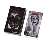 Generisch Biglietti mistici per oracoli rosa nera - 78 carte a tema amore | Lettura di fiamme gemelle e relazioni per coppie | Decorazione da tavolo positiva e unica,