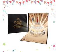 Generisch Biglietti popup 3D, Happy Birthday Celebration Card, Creative Postcard Surprise for Sister Daughter Husband Kids Men Women Gift Display Decor for Party Events
