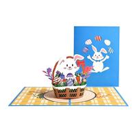 Generisch Biglietto 3D Easter Card - Egg and Bunny, Medium Size Heartfelt Greeting Card with Design for Special Messages, Premium Cardstock and Printed Details Elegant Appearance, Easter Gift Cards