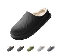 Generisch Bjork Cloud Slippers, Slip On Slippers, Unisex Winter Cozy Fashion Casual Home Shoes Flat Non Slip, Nero , 38/39 EU