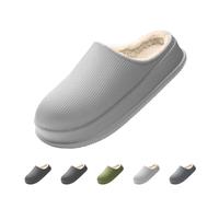 Generisch Bjork Cloud Slippers, Slip On Slippers, Unisex Winter Cozy Fashion Casual Home Shoes Flat Non Slip, grigio., 44/45 EU