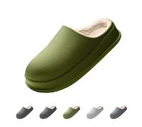 Generisch Bjork Cloud Slippers, Slip On Slippers, Unisex Winter Cozy Fashion Casual Home Shoes Flat Non Slip, verde, 44/45 EU