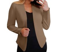 Generisch Blazer Donna Sportiva Elegante Longblazer Giubbotto Casual Open Front Blazer Lavoro Giacche Ufficio Giacche Tinta Unita Manica Lunga Tuta Autunno Inverno Blazer Giacca Comodo Abbigliamento