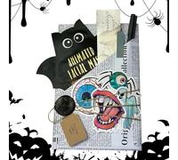 Generisch Blind Date, Book Supplies, Halloween Mystery Book Kit, Spooky Bat Ghost Themed Decorations Reading Set per Holiday, Adults, Teens, Women, Men Readers, 9,84 x 7,87 pollici