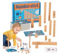 Generisch Blocchi matematici, conteggio dei cubi | Cubo matematico inodore numero di legno | Materiali educativi di matematica per migliorare il numero di bambini e il conteggio delle abilità