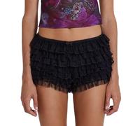 Generisch Bloomers - Pantaloni corti da donna in stile vintage, con volant, con pizzo floreale, da principessa vittoriana, pantaloncini corti, in vita elasticizzata, mini pantaloncini, biancheria