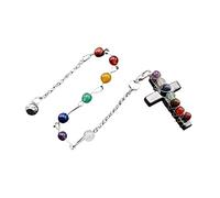 Generisch Blu Frasi 2 Messaggio Set Gioielli Ciondolo Arcobaleno Yoga Bracciale Ornamento Larghezza Rosa Coppia Per Bracciali Gioielli, Taglia unica, Rosso