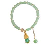 Generisch Blu Frasi Pietre Elastiche Anelli Giada Bracciale Verde Giada Bead Elastic Bracciale Giada Bracciale Gioielli Per Donne Messaggio Impilabile Uomo Anelli, Taglia unica, Vetro