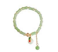 Generisch Blu Frasi Pietre Elastiche Anelli Giada Bracciale Verde Giada Bead Elastic Bracciale Giada Bracciale Gioielli Per Donne Messaggio Impilabile Uomo Anelli, Taglia unica, Vetro