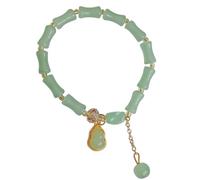 Generisch Blu Frasi Pietre Elastiche Anelli Giada Bracciale Verde Giada Bead Elastic Bracciale Giada Bracciale Gioielli Per Donne Messaggio Impilabile Uomo Anelli, Taglia unica, Vetro