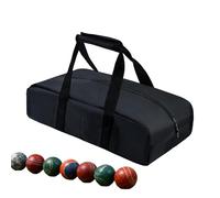 Generisch Boccia, borsa impermeabile a 8 scomparti, robusta per la conservazione della palla Boccia, per allenamento, gioco, competizione, viaggi, giardino, prato, interno, esterno, sport